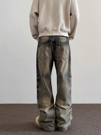 Rust Fade Bootcut Jeans Korean Street Fashion Jeans By A PUEE Shop Online at OH Vault