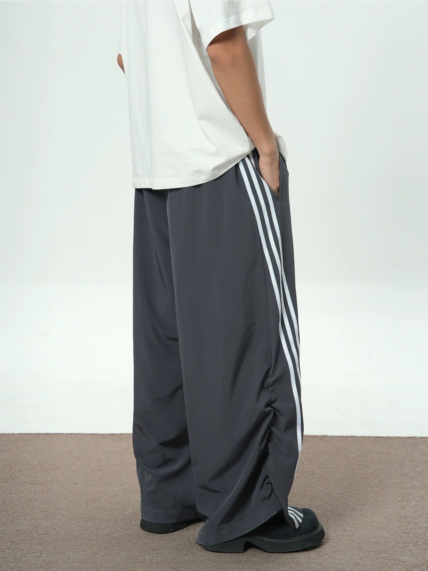 Striped Line Side Track Pants Korean Street Fashion Pants By Jump Next Shop Online at OH Vault