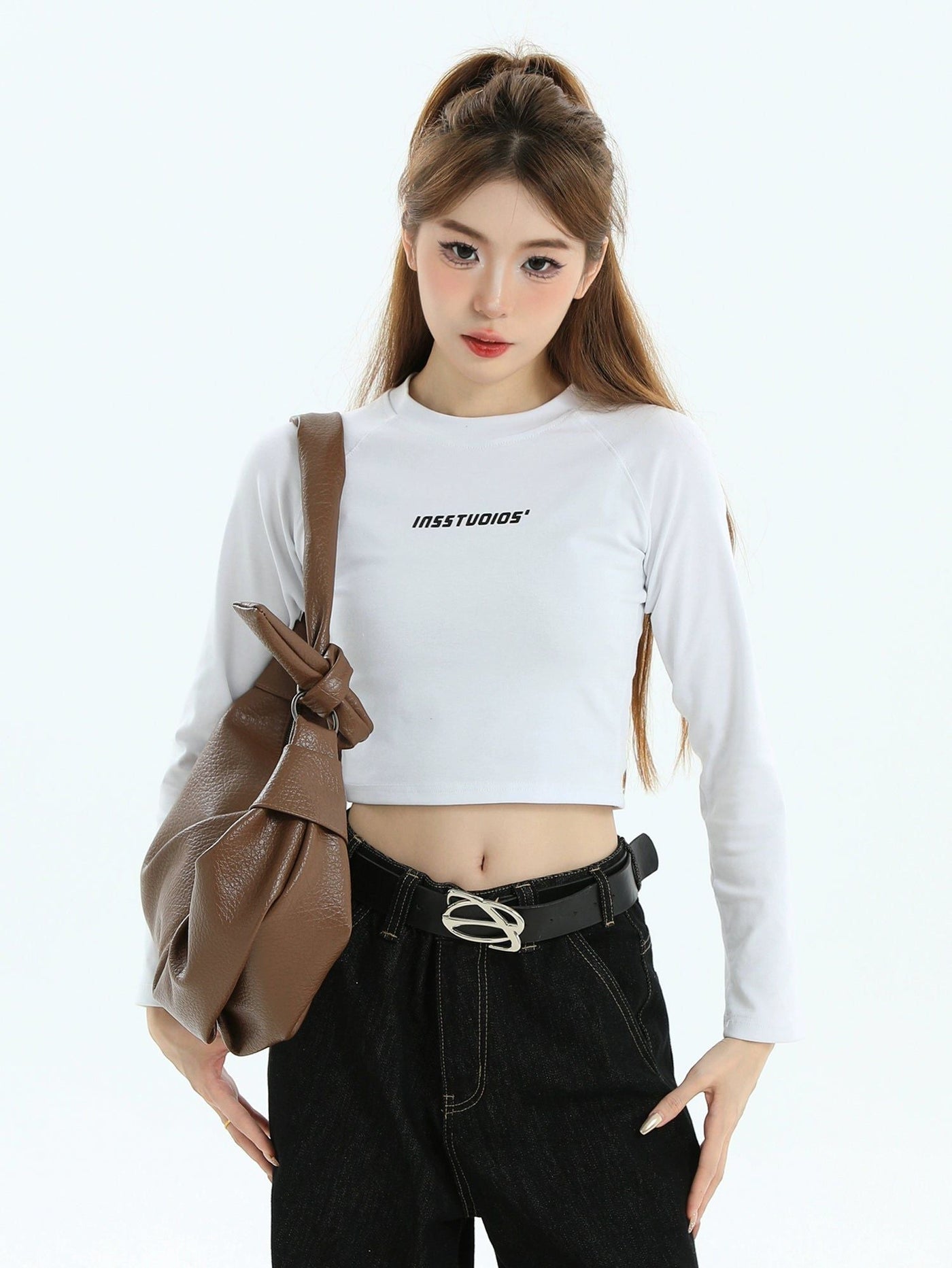 Versatile PU Leather Shoulder/Crossbody Bag Korean Street Fashion Bag By INS Korea Shop Online at OH Vault