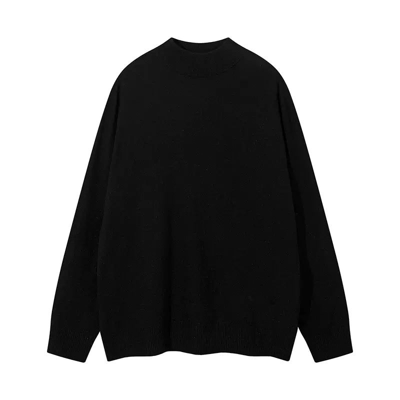 Essential Mock Neck Thin Sweater Korean Street Fashion Sweater By 77Flight Shop Online at OH Vault