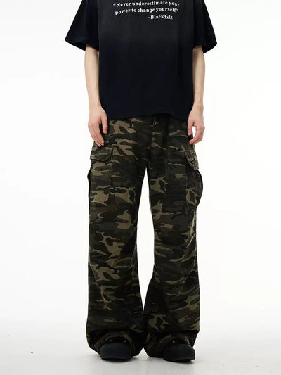 Camouflage Regular Cargo Pants Korean Street Fashion Pants By 77Flight Shop Online at OH Vault