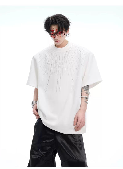 Bead Lined T-Shirt Korean Street Fashion T-Shirt By Argue Culture Shop Online at OH Vault