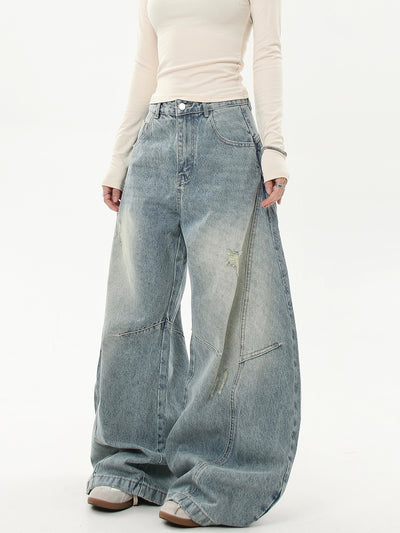 Distressed Baggy Jeans Korean Street Fashion Jeans By Blacklists Shop Online at OH Vault