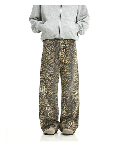 Leopard Print Bootcut Pants Korean Street Fashion Pants By MEBXX Shop Online at OH Vault