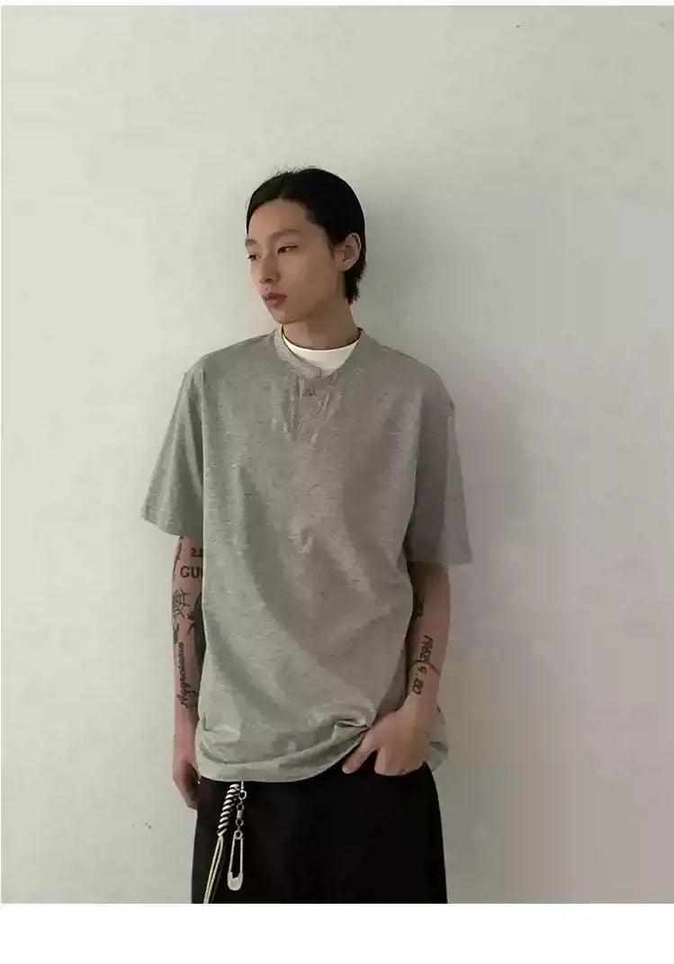 Irregular Layered T-Shirt Korean Street Fashion T-Shirt By In Knots Shop Online at OH Vault