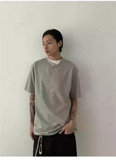 Irregular Layered T-Shirt Korean Street Fashion T-Shirt By In Knots Shop Online at OH Vault