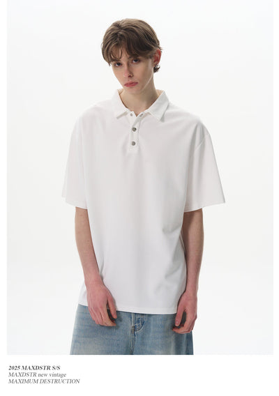 Snap Button Henley Polo Korean Street Fashion Polo By MaxDstr Shop Online at OH Vault