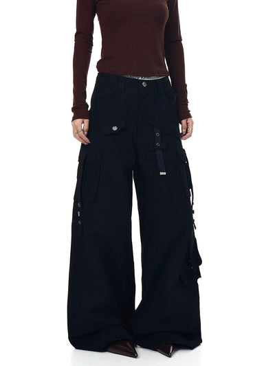 Multiple Strapped Pockets Pants Korean Street Fashion Pants By Blacklists Shop Online at OH Vault