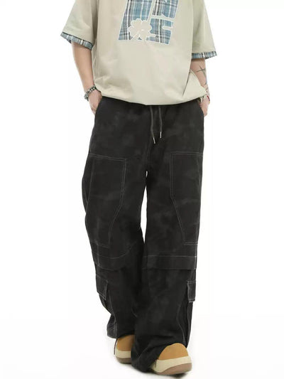 Gradient Washed Straight Pants Korean Street Fashion Pants By INS Korea Shop Online at OH Vault