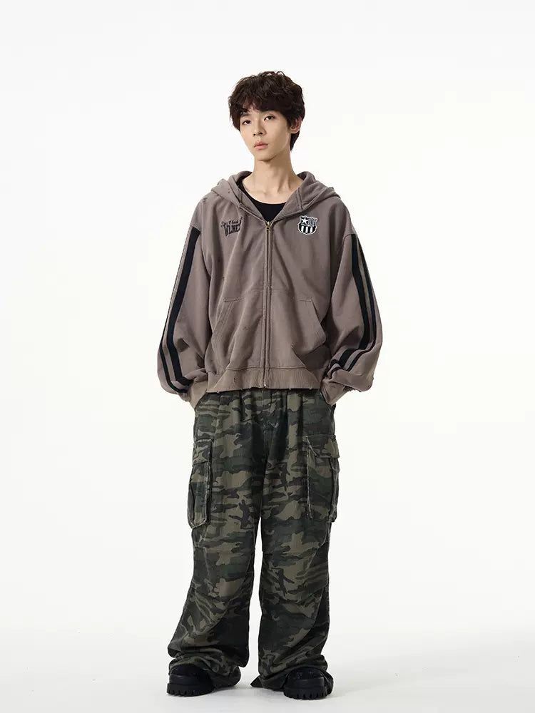 Camouflage Loose Cargo Pants Korean Street Fashion Pants By 77Flight Shop Online at OH Vault