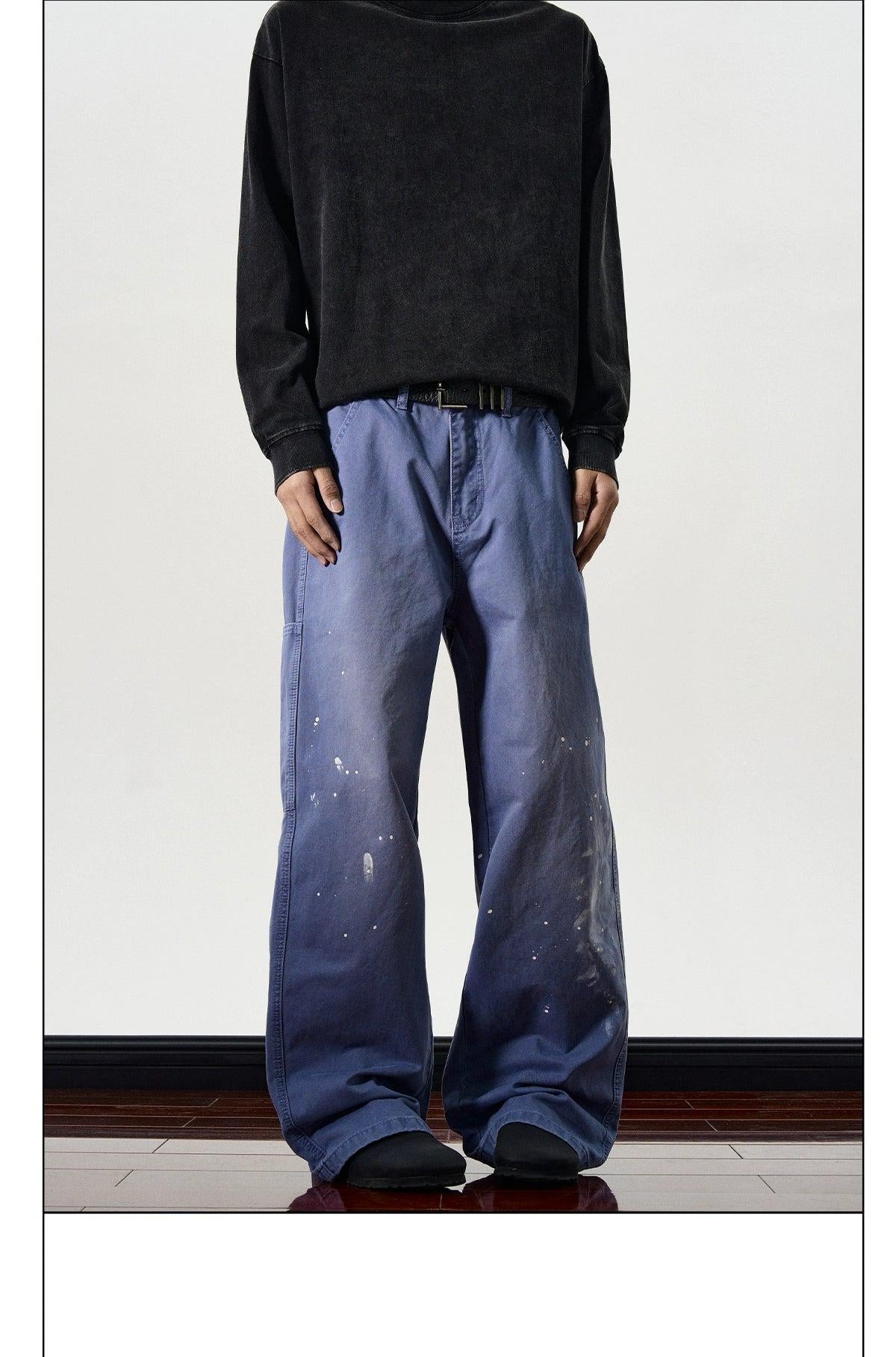 Distressed Ink-Splashed Jeans Korean Street Fashion Jeans By A PUEE Shop Online at OH Vault