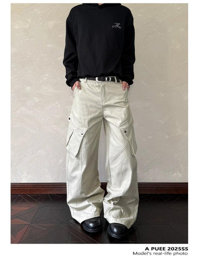 Flap Pocket Bootcut Cargo Pants