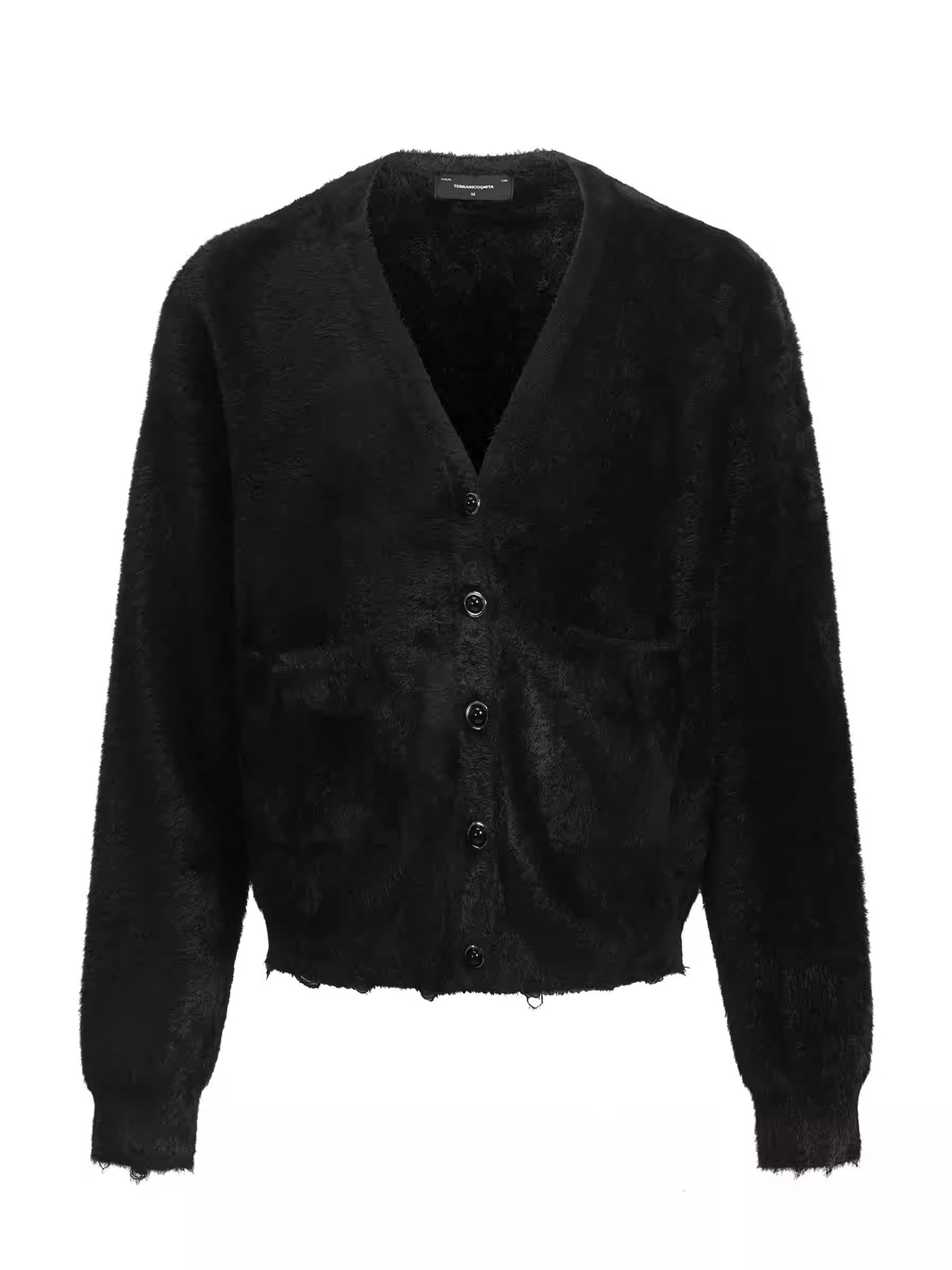 Distressed Faux Fur Cardigan Korean Street Fashion Cardigan By Terra Incognita Shop Online at OH Vault