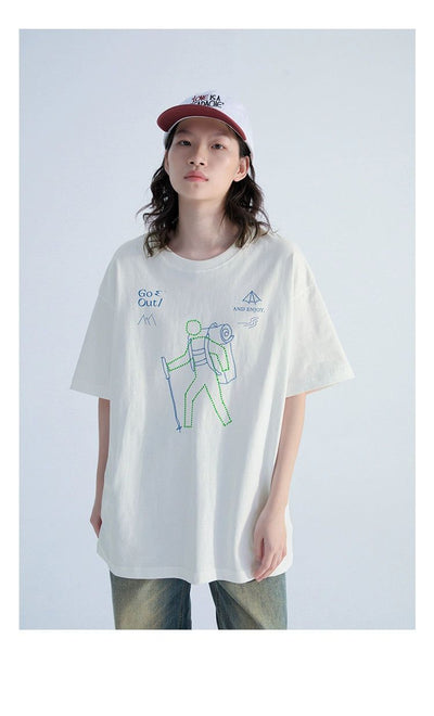 Camper Drawing Print T-Shirt Korean Street Fashion T-Shirt By Mentmate Shop Online at OH Vault