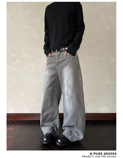 Acid Wash Loose Fit Jeans
