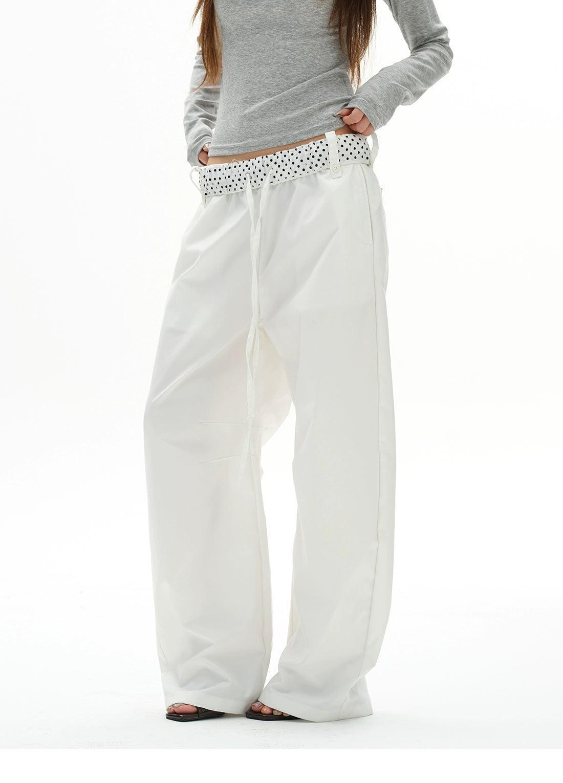 Polka Dots Waist Pants Korean Street Fashion Pants By 77Flight Shop Online at OH Vault