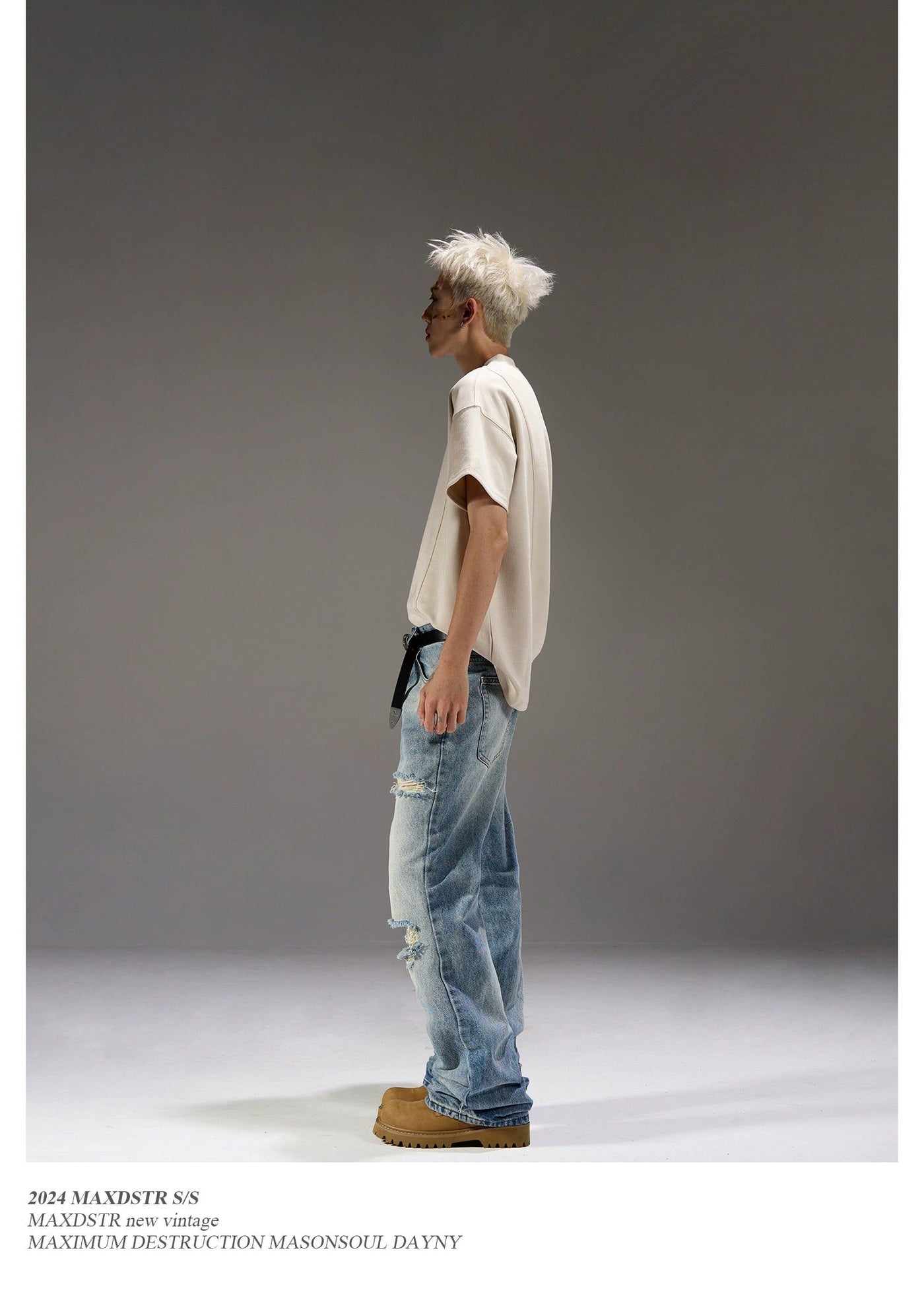Ripped Hole Flared Jeans Korean Street Fashion Jeans By MaxDstr Shop Online at OH Vault