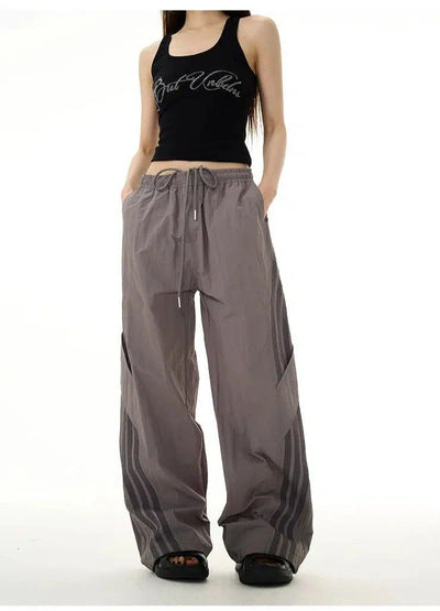 Three-Bar Casual Sports Pants Korean Street Fashion Pants By 77Flight Shop Online at OH Vault