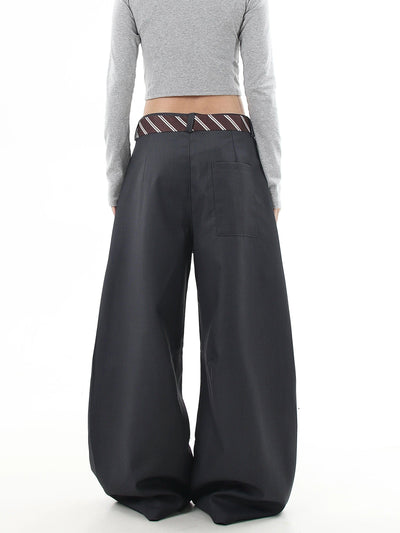 Belt Strap Scimitar Trousers Korean Street Fashion Trousers By Blacklists Shop Online at OH Vault