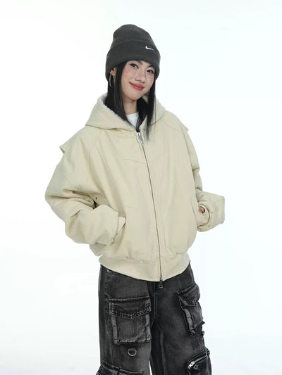 Solid Comfty Zippered Jacket Korean Street Fashion Jacket By Jump Next Shop Online at OH Vault