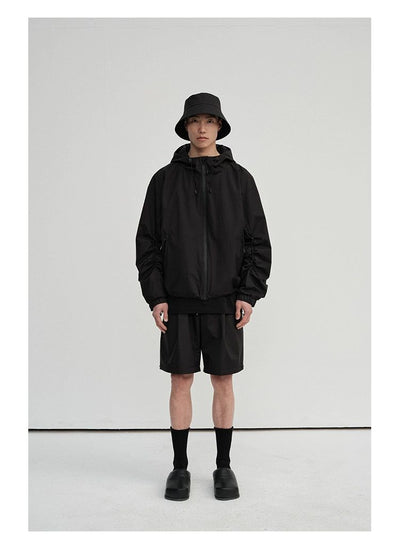 Side Pockets Hooded Windbreaker Jacket Korean Street Fashion Jacket By NANS Shop Online at OH Vault
