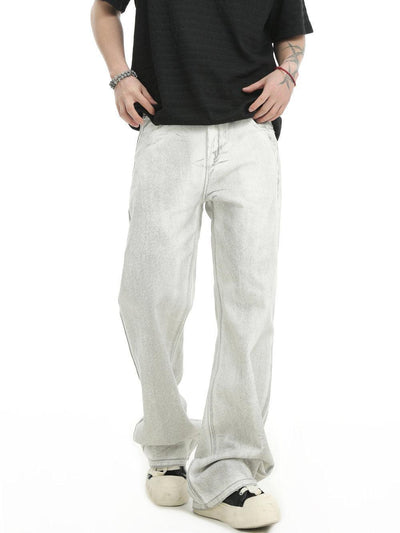 Dirty Washed Straight Leg Jeans Korean Street Fashion Jeans By INS Korea Shop Online at OH Vault