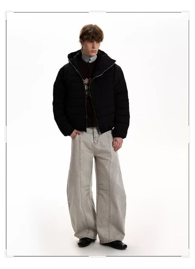 Quilted Hooded Down Jacket Korean Street Fashion Jacket By A PUEE Shop Online at OH Vault