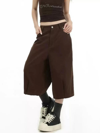 Plaid Spliced Mid-Length Shorts Korean Street Fashion Shorts By INS Korea Shop Online at OH Vault