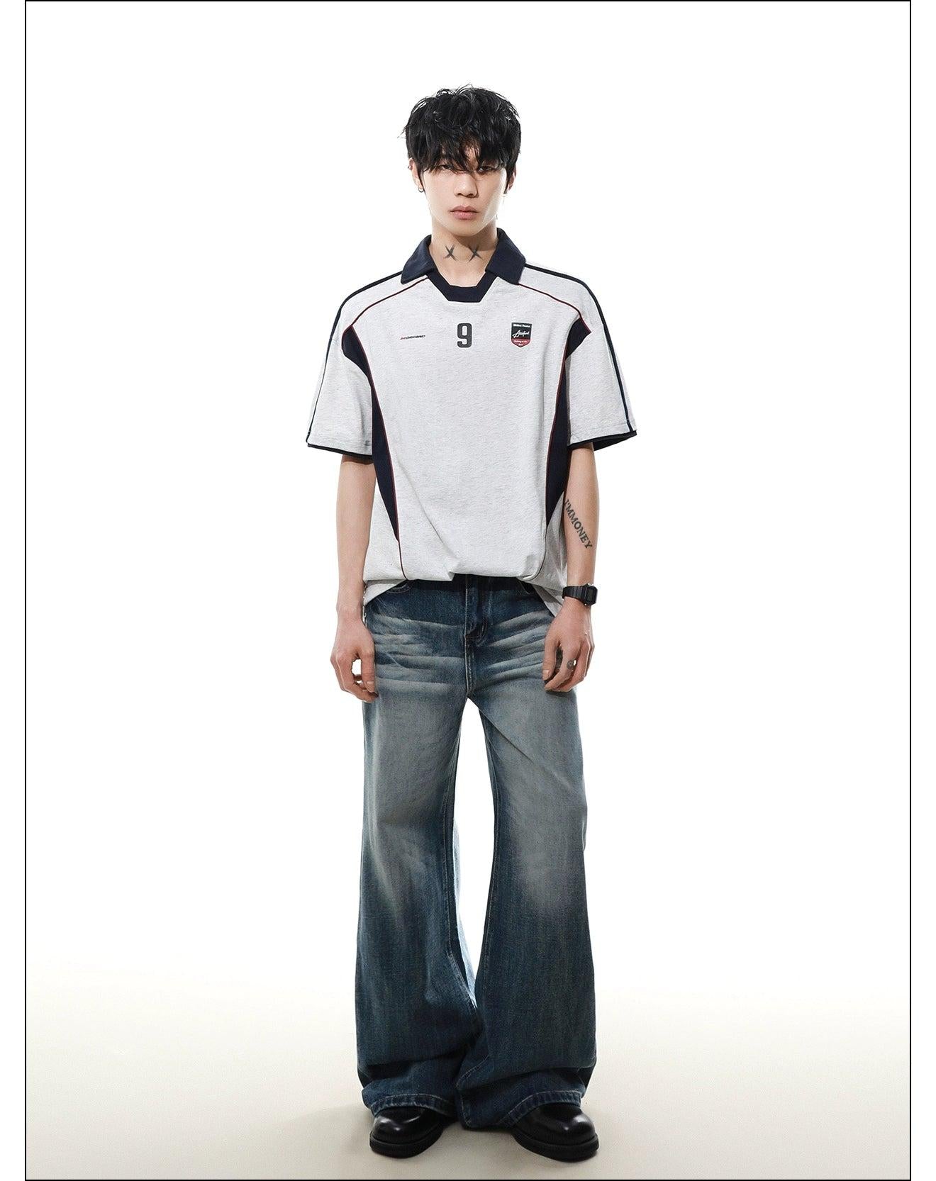 Contrast Piping Athleisure Polo Korean Street Fashion Polo By Mr Nearly Shop Online at OH Vault