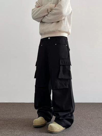 Versatile Multi-Pockets Cargo Pants Korean Street Fashion Pants By A PUEE Shop Online at OH Vault