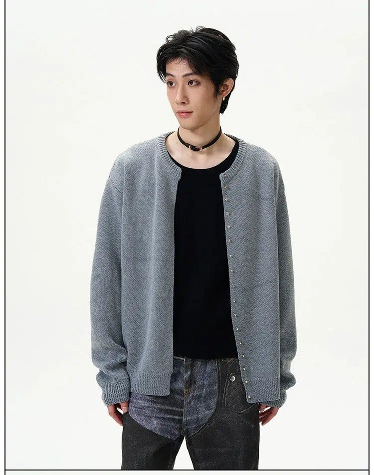 Mini Buttons Knitted Cardigan Korean Street Fashion Cardigan By 77Flight Shop Online at OH Vault