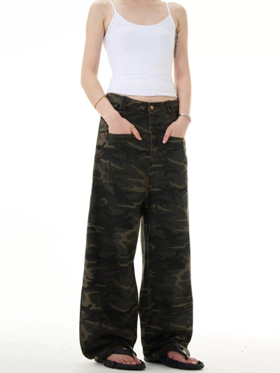 Front Pocket Camouflage Jeans Korean Street Fashion Jeans By Mad Witch Shop Online at OH Vault