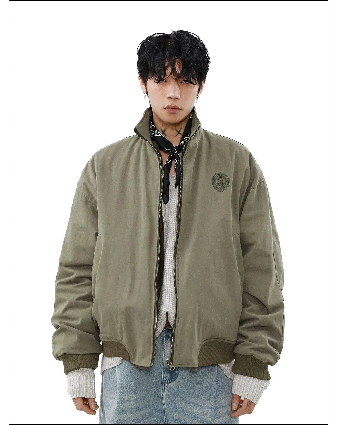 Reversible Embroidery Fleece Lined Jacket Korean Street Fashion Jacket By Mr Nearly Shop Online at OH Vault