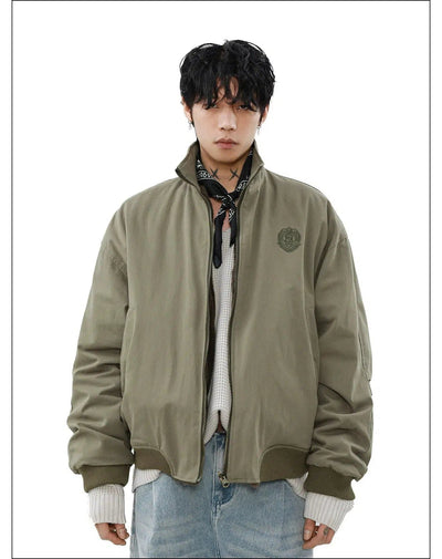 Reversible Embroidery Fleece Lined Jacket Korean Street Fashion Jacket By Mr Nearly Shop Online at OH Vault