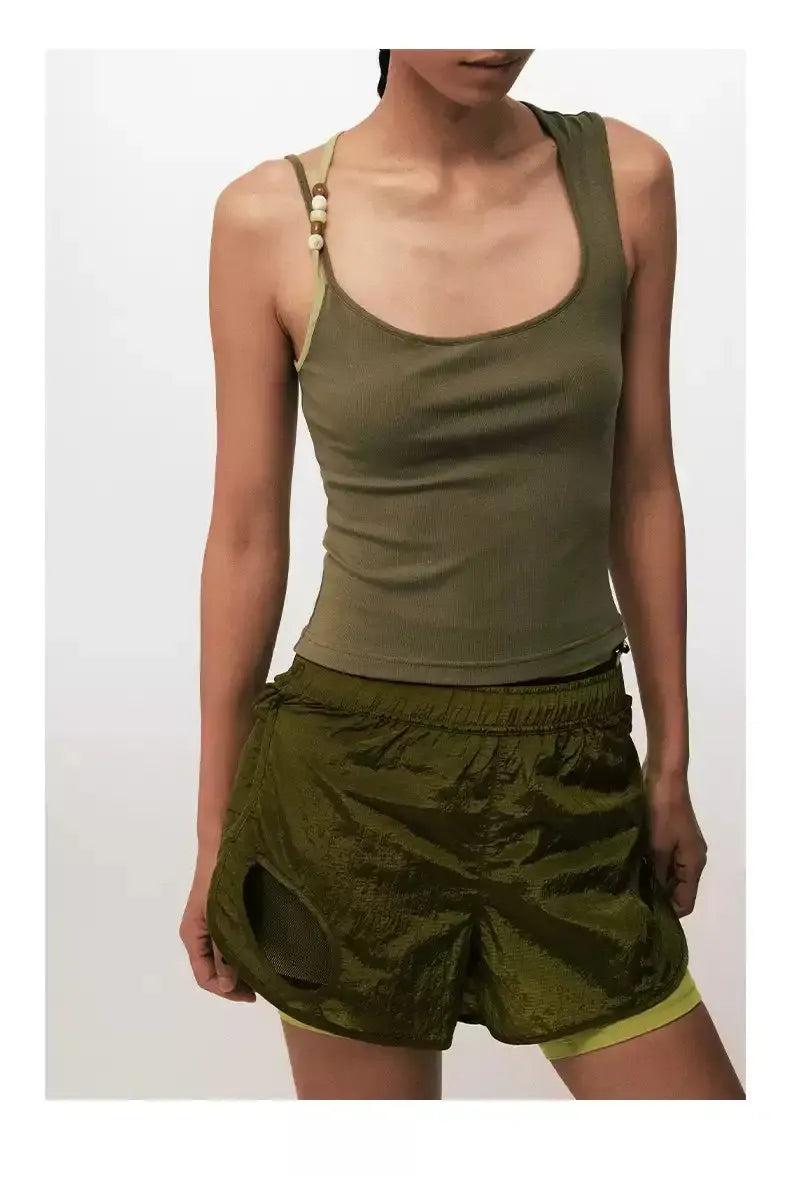 Asymmetric Straps Tank Top Korean Street Fashion Tank Top By Conp Conp Shop Online at OH Vault