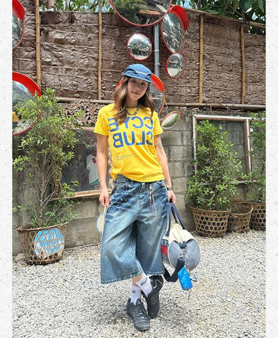 Retro Rivet Faded Denim Shorts Korean Street Fashion Shorts By Made Extreme Shop Online at OH Vault