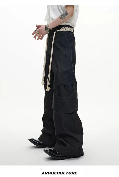 Belted Strap Structured Jeans Korean Street Fashion Jeans By Argue Culture Shop Online at OH Vault