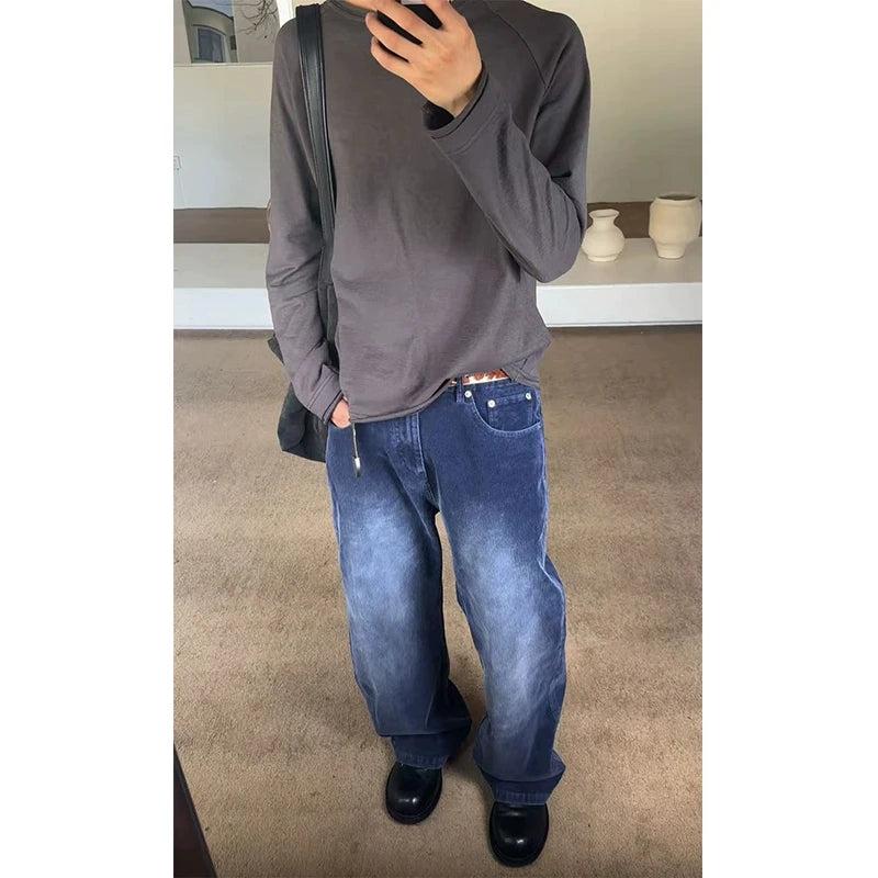 Classic Bleach Washed Jeans Korean Street Fashion Jeans By Made Extreme Shop Online at OH Vault