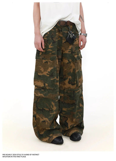 Gradient Camouflage Cargo Pants Korean Street Fashion Pants By Mr Nearly Shop Online at OH Vault