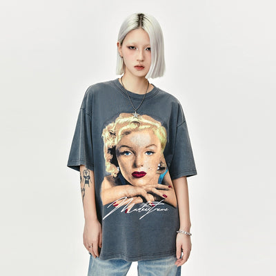 Marilyn Monroe Graphic T-Shirt Korean Street Fashion T-Shirt By Made Extreme Shop Online at OH Vault