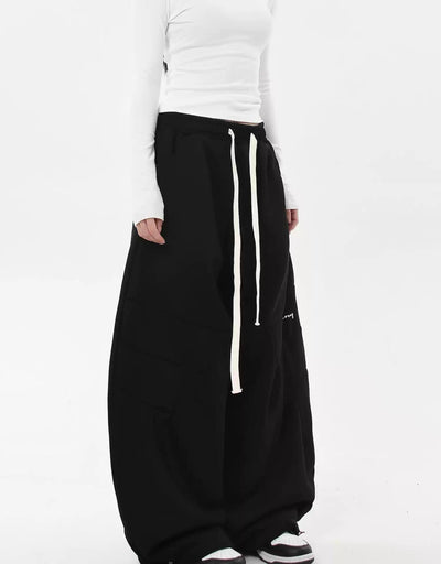 Drawstring Gartered Sweatpants Korean Street Fashion Pants By Blacklists Shop Online at OH Vault