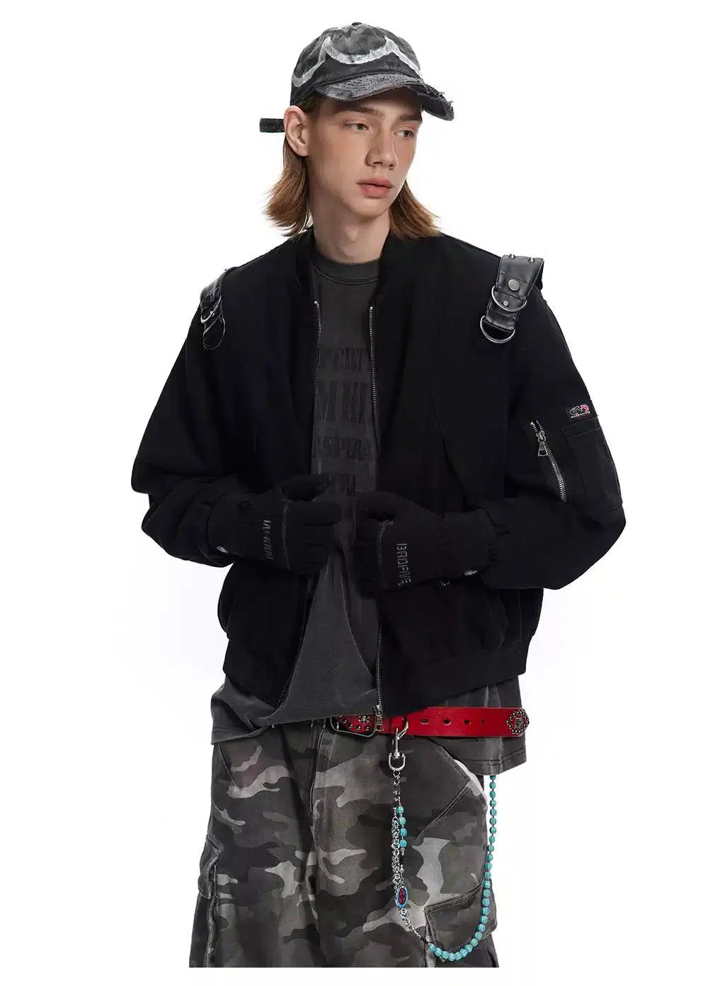 Plain Color & Camouflage Baseball Jacket Korean Street Fashion Jacket By Made Extreme Shop Online at OH Vault