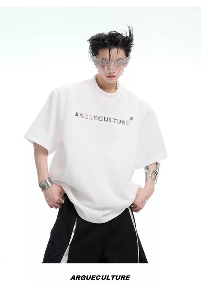 Detailed Spine Embroidered T-Shirt Korean Street Fashion T-Shirt By Argue Culture Shop Online at OH Vault