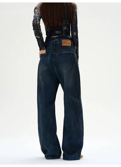 Charcoal Wash Straight Fit Jeans Korean Street Fashion Jeans By 77Flight Shop Online at OH Vault