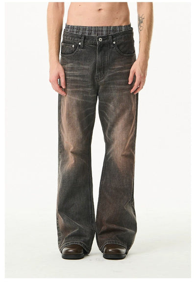 Rust Faded Bootcut Jeans