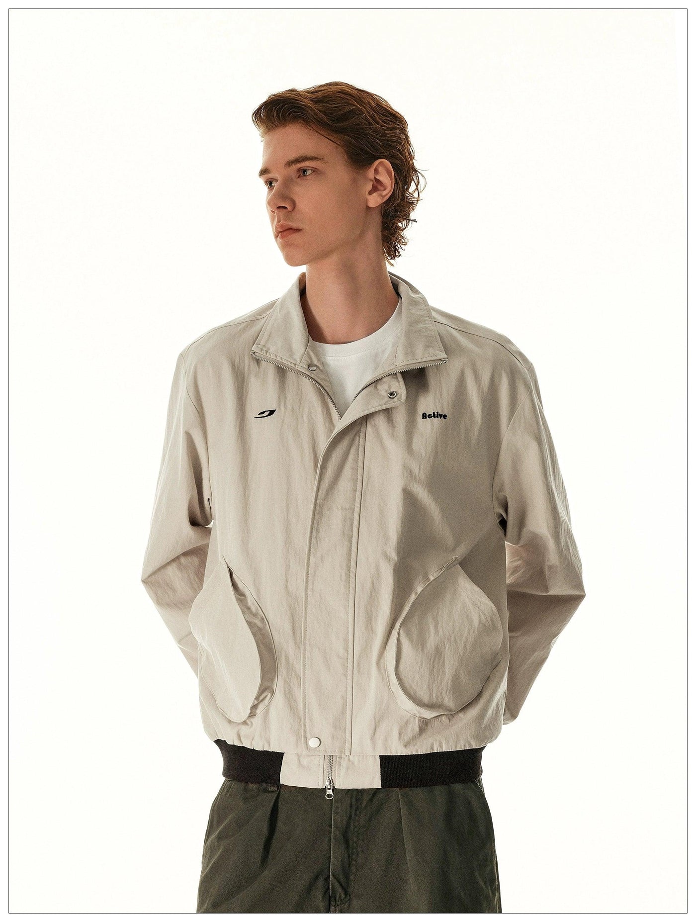 PU Leather Stand Collar Zipped Jacket Korean Street Fashion Jacket By Mr Nearly Shop Online at OH Vault