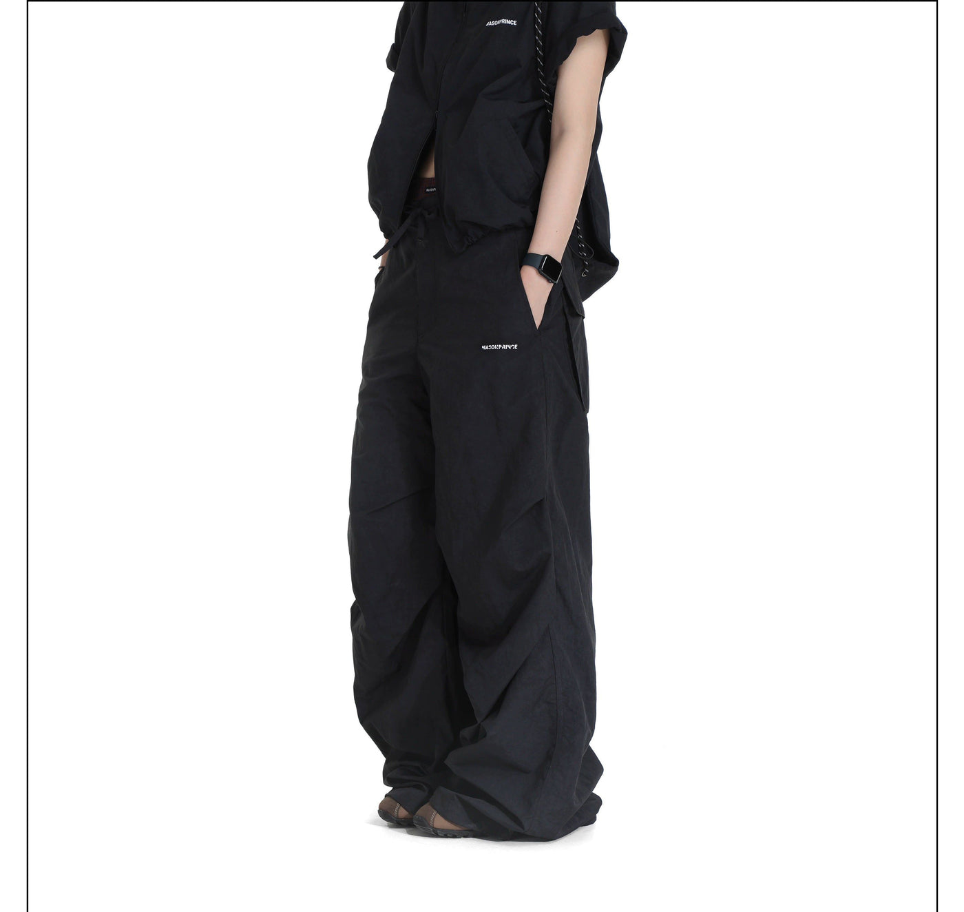 Drawstring Zip-Up Jacket & Track Pants Set Korean Street Fashion Clothing Set By Mason Prince Shop Online at OH Vault