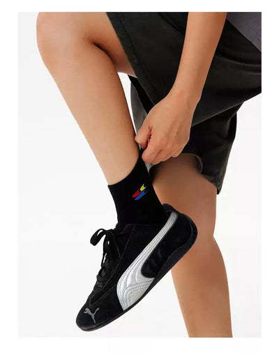Tri-Color Logo Sports Socks Korean Street Fashion Socks By Crying Center Shop Online at OH Vault