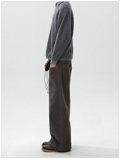 Washed Straight Carpenter Pants Korean Street Fashion Pants By Mr Nearly Shop Online at OH Vault