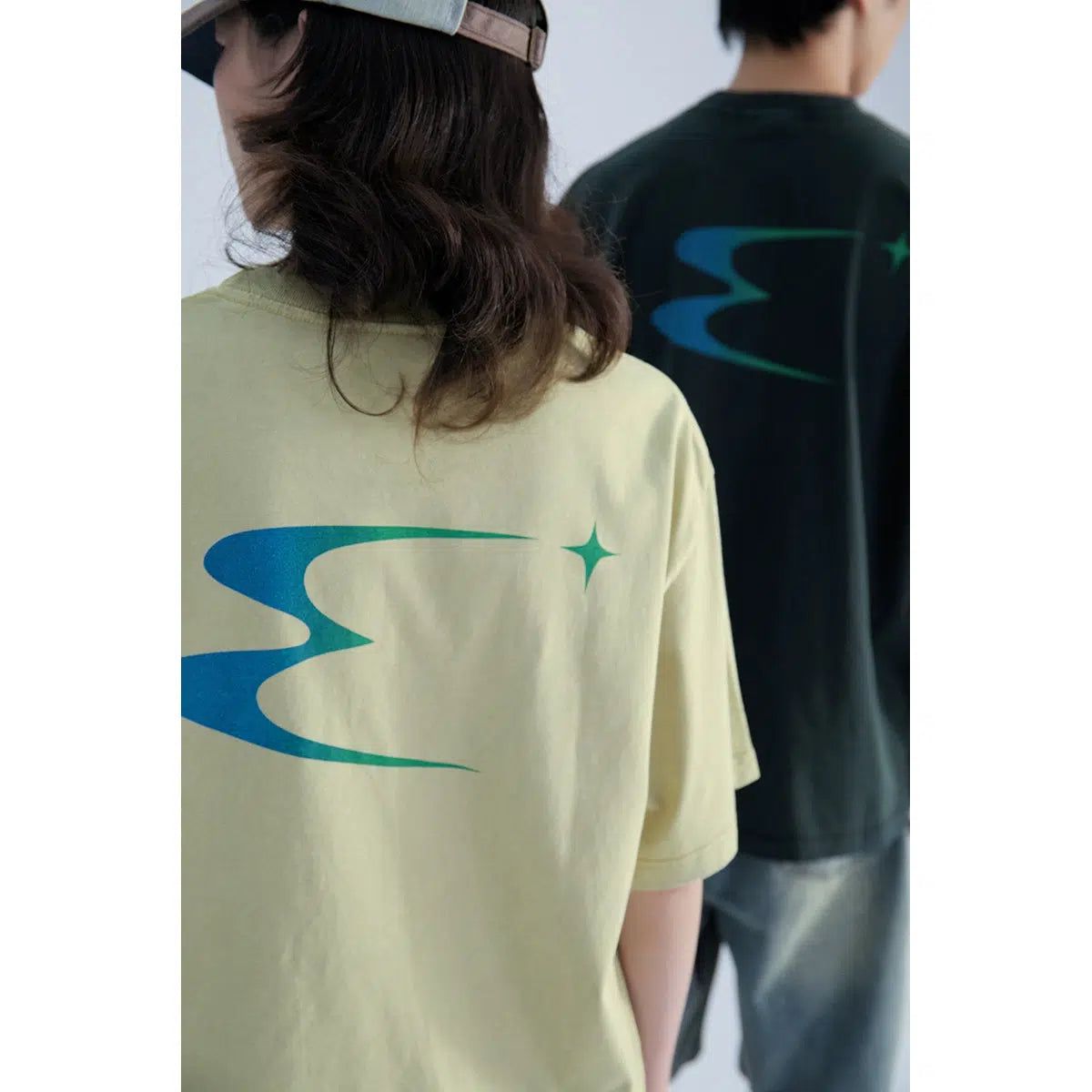 Back Gradient Logo T-Shirt Korean Street Fashion T-Shirt By Mentmate Shop Online at OH Vault